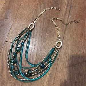 Aqua & Gold Necklace